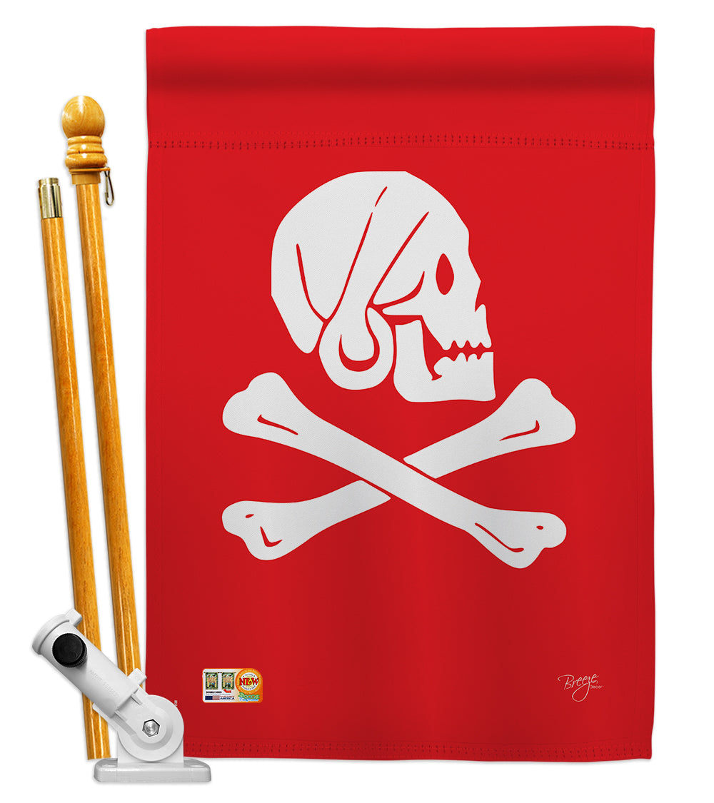 Breeze Decor Bd-Pi-Hs-107036-Ip-Bo-D-Us13-Bd 28 X 40 In. Vertical Henry Every Coastal Pirate Impressions Decorative Double Sided