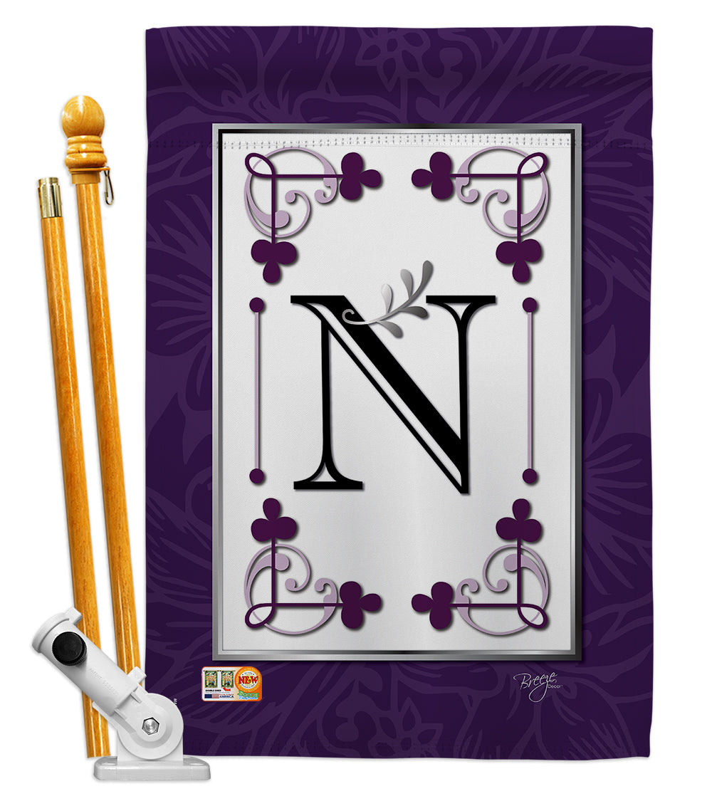 Breeze Decor Bd-Sb-Hs-130014-Ip-Bo-D-Us09-Bd 28 X 40 In. Vertical Classic N Initial Interests Simply Beauty Impressions Decorati