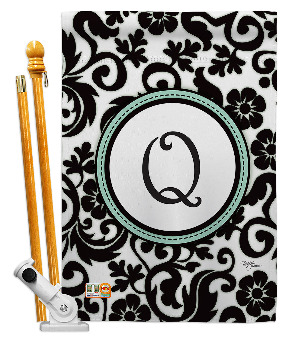 Breeze Decor Bd-Sb-Hs-130069-Ip-Bo-D-Us09-Bd 28 X 40 In. Vertical Damask Q Initial Interests Simply Beauty Impressions Decorativ