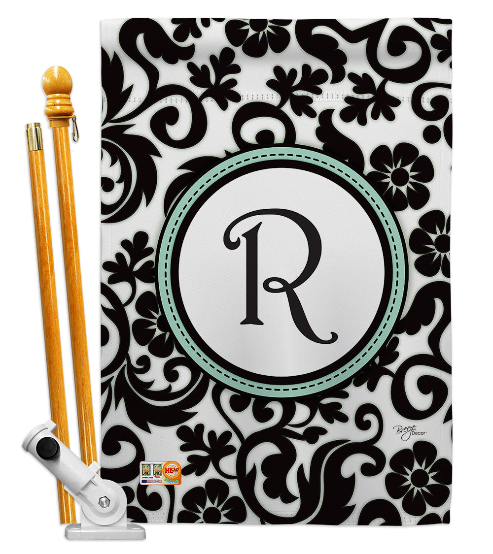 Breeze Decor Bd-Sb-Hs-130070-Ip-Bo-D-Us09-Bd 28 X 40 In. Vertical Damask R Initial Interests Simply Beauty Impressions Decorativ