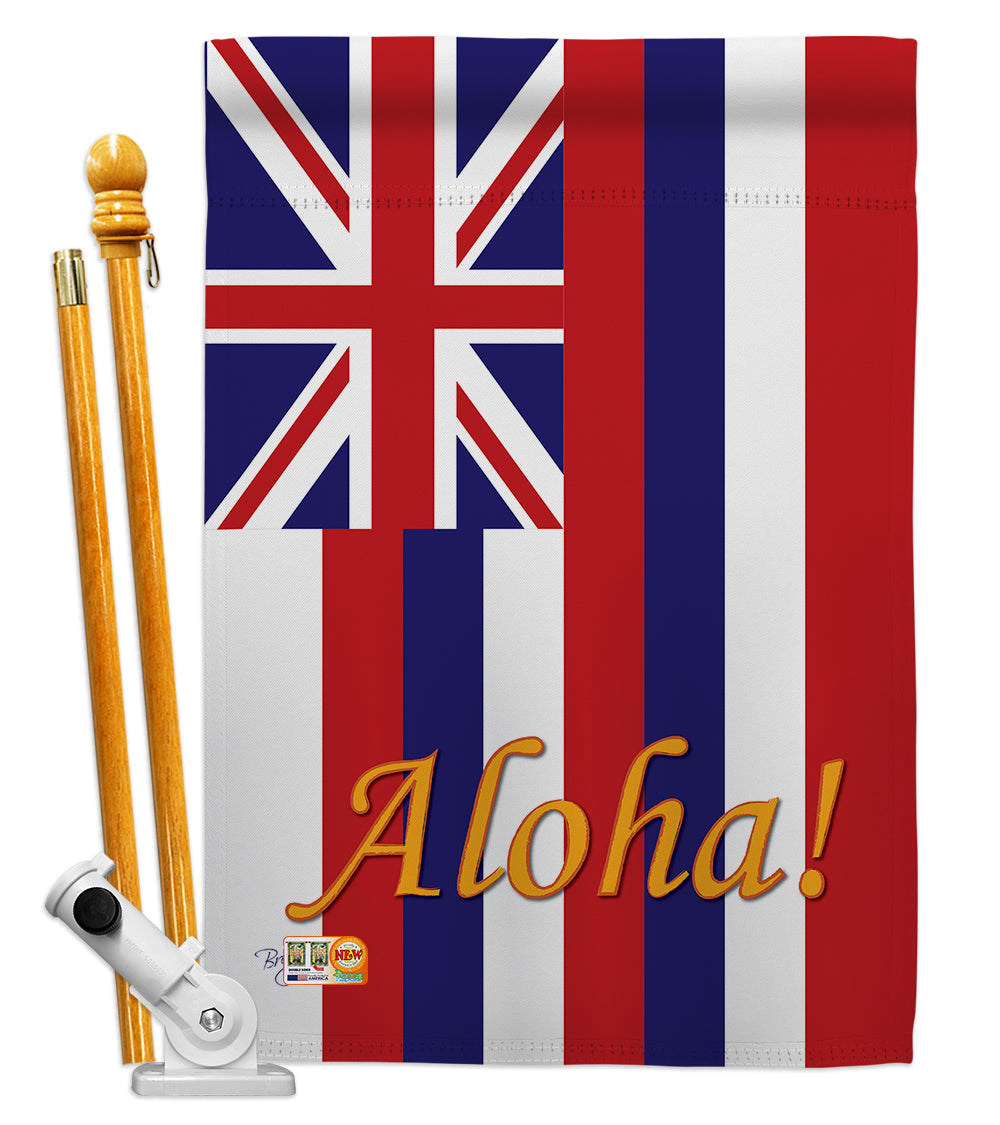 Breeze Decor Bd-Ss-Hs-108121-Ip-Bo-D-Us13-Bd 28 X 40 In. Vertical Hawaii Americana States Impressions Decorative Double Sided Ho