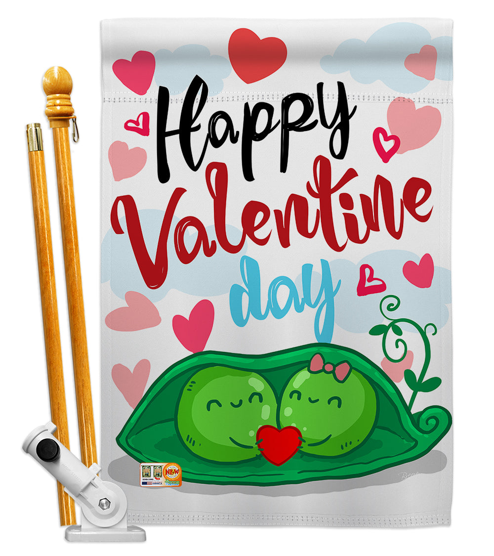 Breeze Decor Bd-Va-Hs-101054-Ip-Bo-D-Us17-Bd 28 X 40 In. My Sweet Peas Valentine Spring Valentines Impressions Decorative Vertic