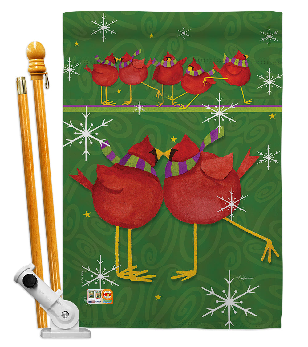 Breeze Decor Bd-Wt-Hs-114216-Ip-Bo-D-Us18-Bt 28 X 40 In. Callin All Cardinals Winter Wonderland Impressions Decorative Vertical