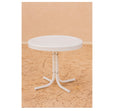 White Retro Metal End Table