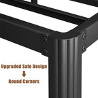 Twin XL Heavy Duty Metal Bed Frame Platform with Round Edge Legs
