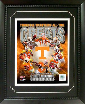 11X14 Deluxe Frame  University Of Tennessee Greats