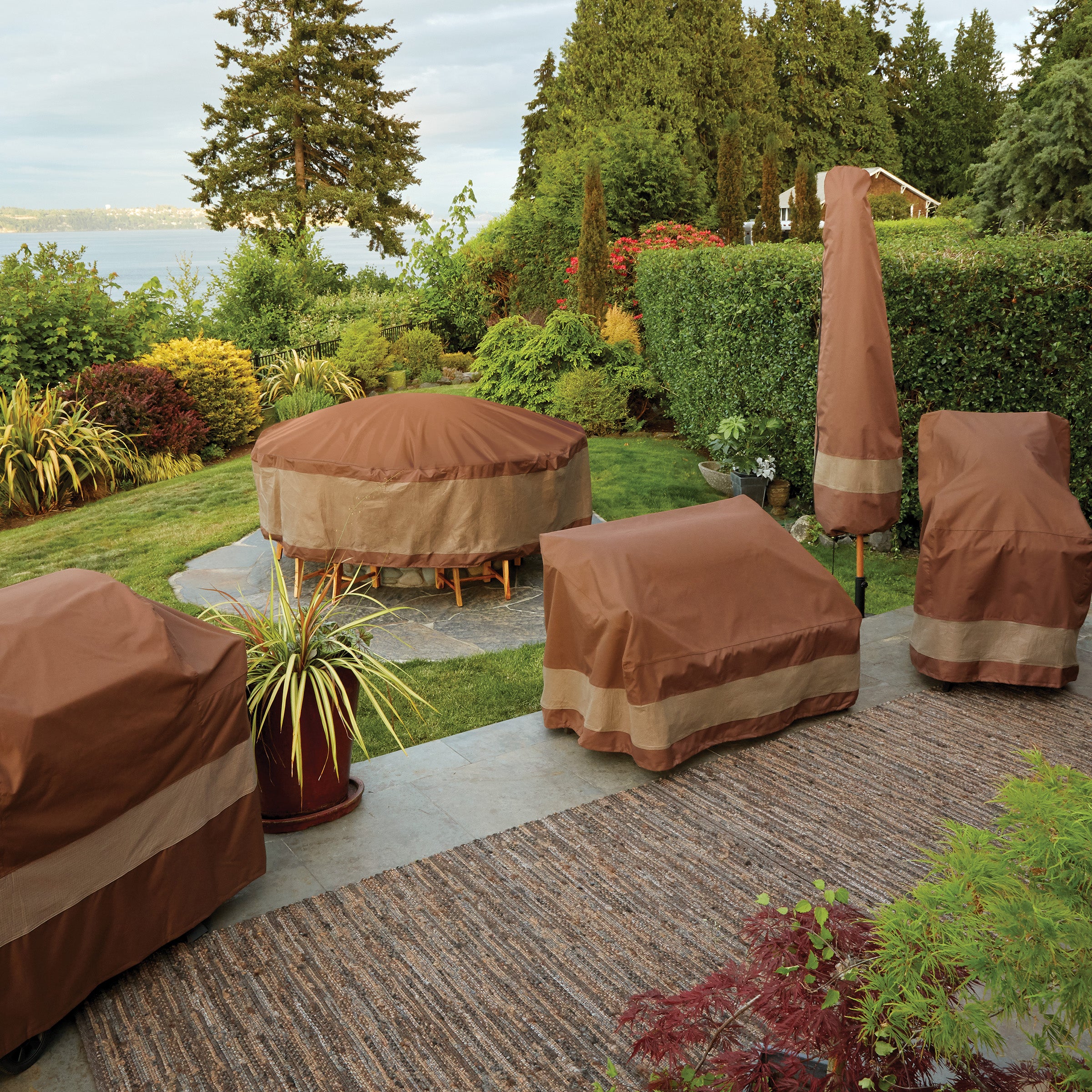 Duck Covers Ultimate Waterproof 72 Inch Rectangular Patio Table Cover, Outdoor Table Cover