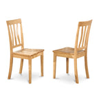 East West Furniture VAAN5-OAK-W 5 Piece Dining Set Includes an Oval Dining Table with Butterfly Leaf and 4 Kitchen Chairs, 40x76 Inch, Oak