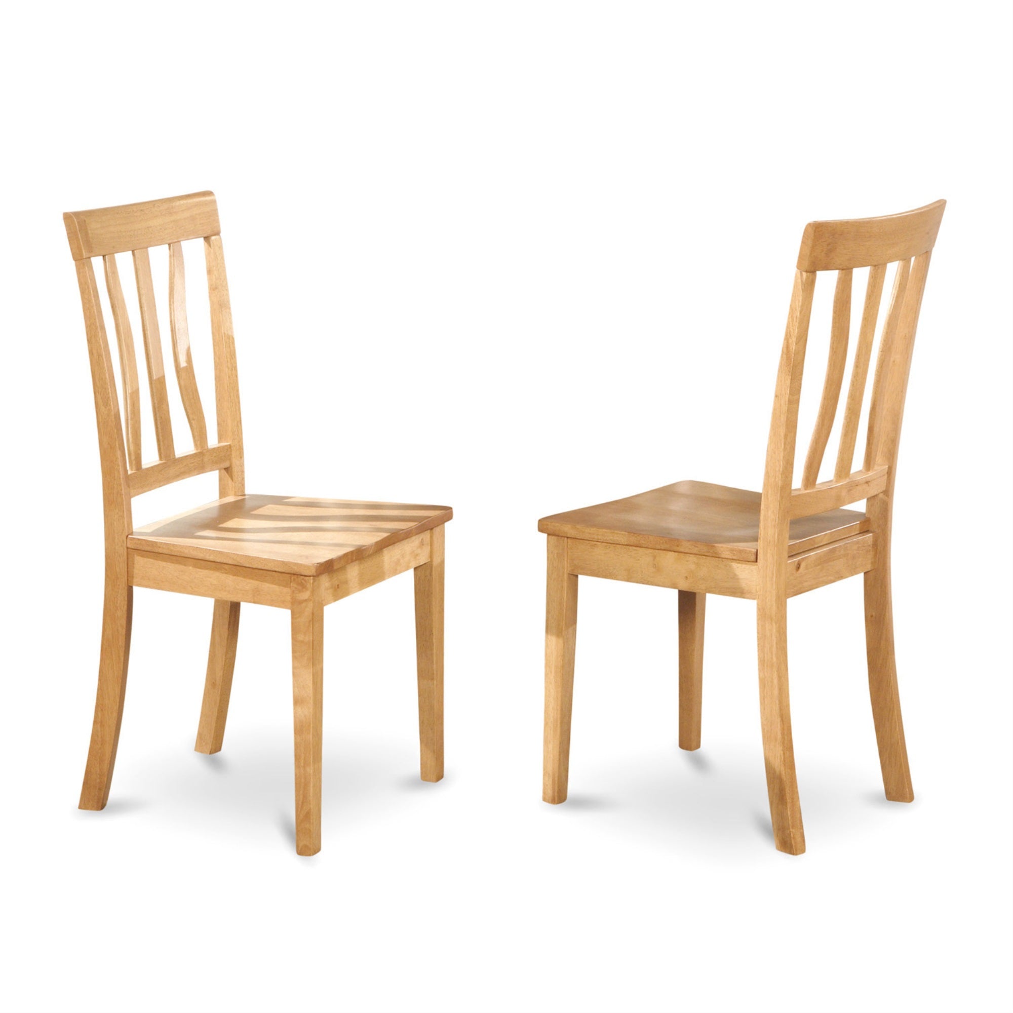 East West Furniture VAAN5-OAK-W 5 Piece Dining Set Includes an Oval Dining Table with Butterfly Leaf and 4 Kitchen Chairs, 40x76 Inch, Oak