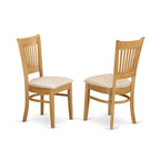 East West Furniture Vancouver 7 Piece Kitchen Set Consist of an Oval Table with Butterfly Leaf and 6 Linen Fabric Dining Room Chairs, 40x76 Inch, Oak