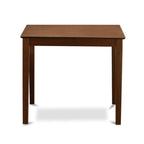 East West Furniture VERN5-MAH-C 5 Piece Counter Height Dining Table Set Includes a Square Kitchen Table and 4 Linen Fabric Upholstered Dining Chairs, 36x36 Inch, Mahogany