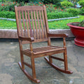 Outdoor Wood Porch Rocker -Brown