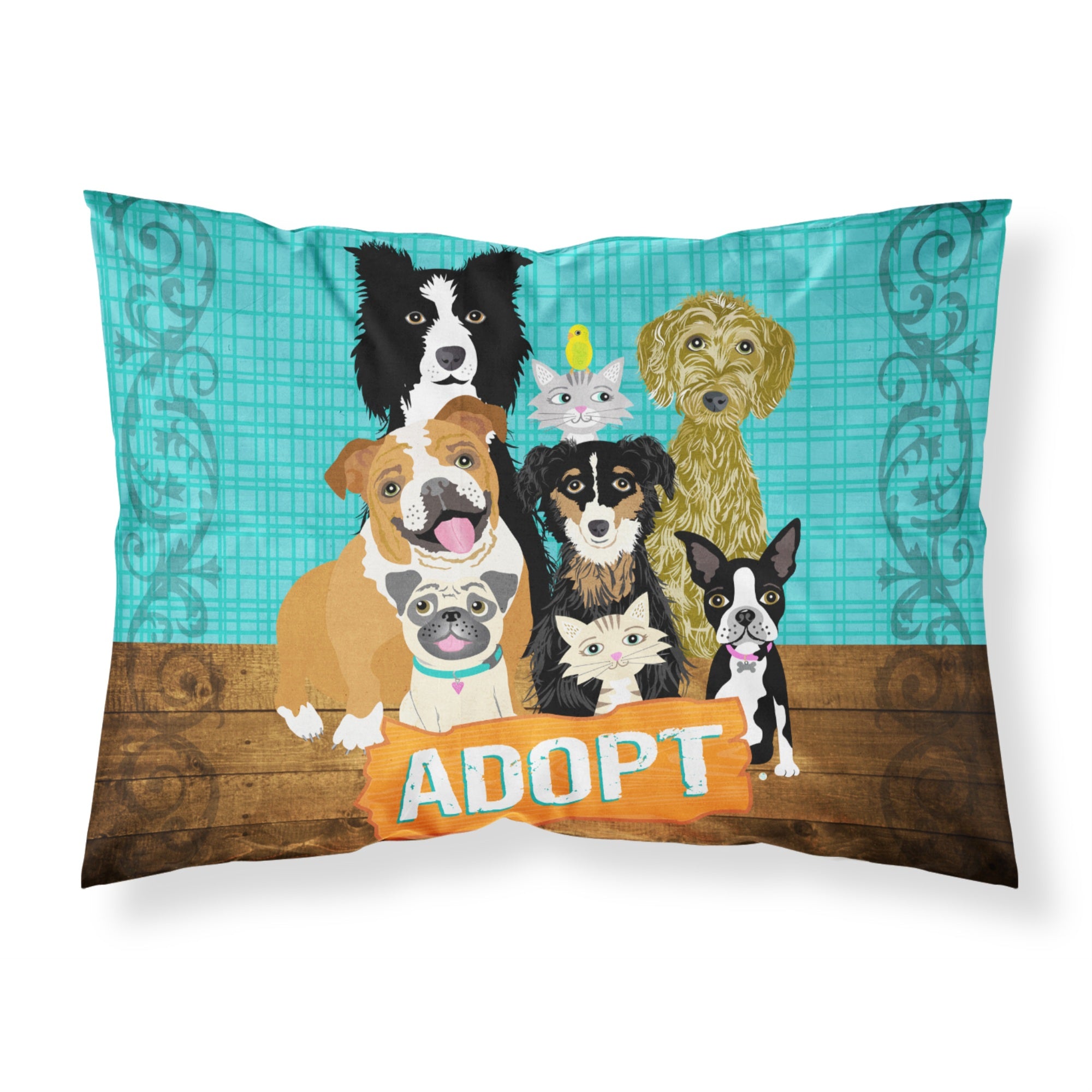 'Caroline'S Treasures Pets Adoption Fabric Standard Pillowcase Vha3007Pillowcase, Multicolor'