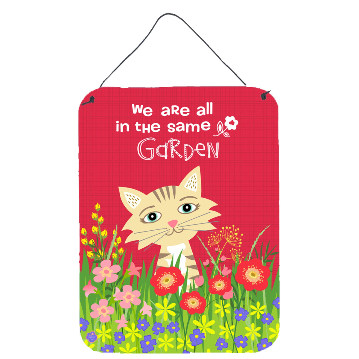 CarolineS Treasures Garden Cat Wall Or Door Hanging Prints Vha3009Ds1216, 16Hx12W, Multicolor
