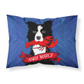 'Caroline'S Treasures Ahoy Matey Nautical Border Collie Fabric Standard Pillowcase Vha3011Pillowcase, Multicolor'