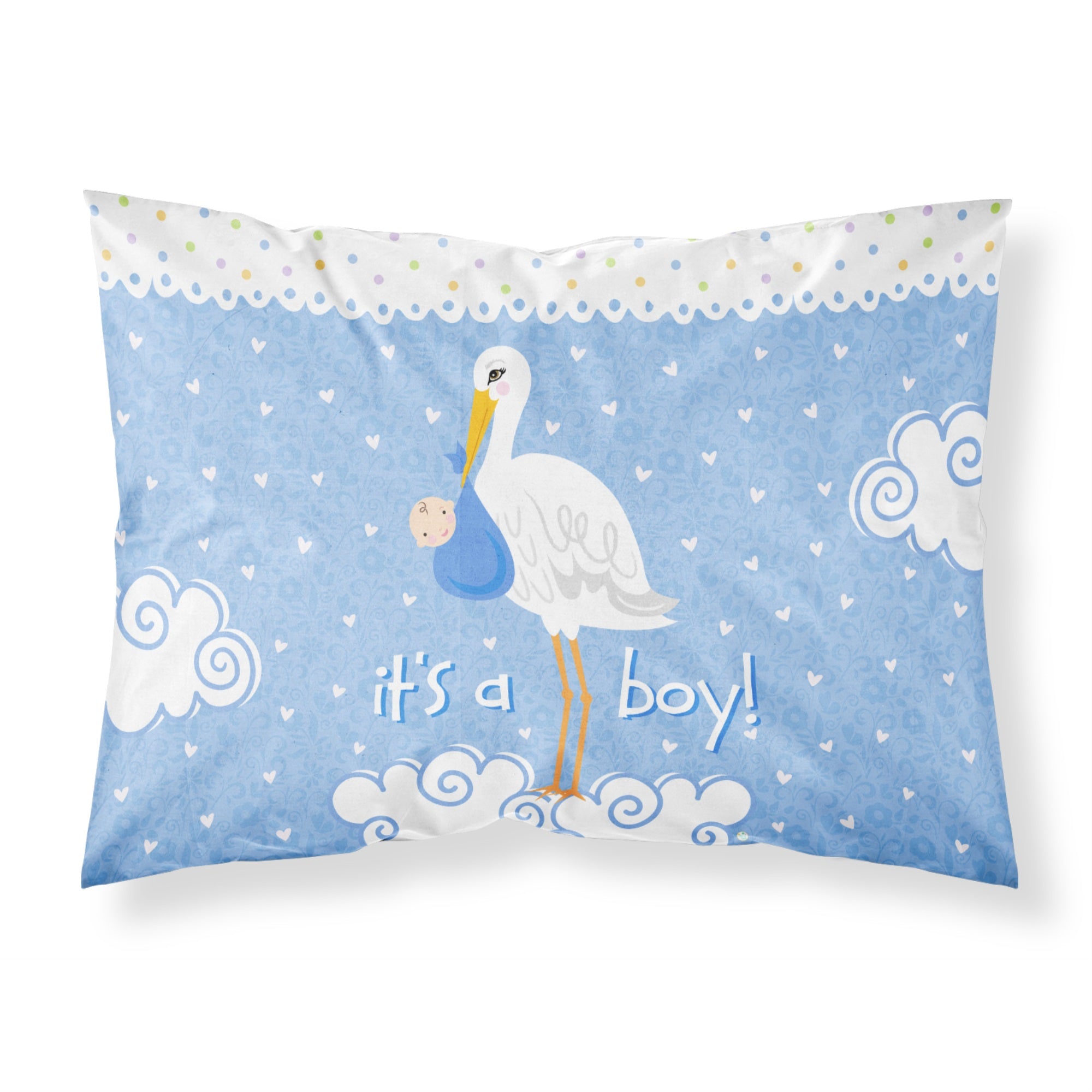 'Caroline'S Treasures ''It'S A Baby Boy Fabric Standard Pillowcase'' Printed, Polyester Envelope Closure Pillowcase, Standa
