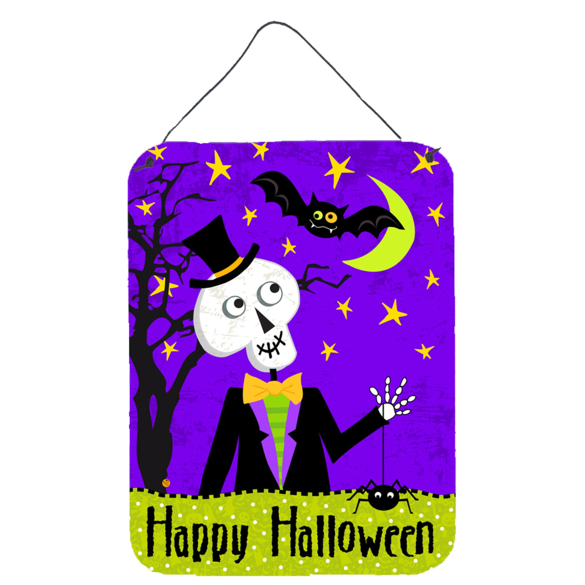 CarolineS Treasures Happy Halloween Skeleton Wall Or Door Hanging Prints Vha3014Ds1216, 16Hx12W, Multicolor