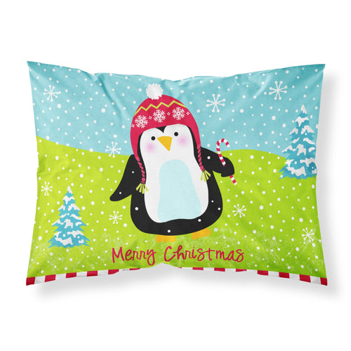 'Caroline'S Treasures Merry Christmas Happy Penguin Fabric Standard Pillowcase Vha3015Pillowcase, Multicolor'