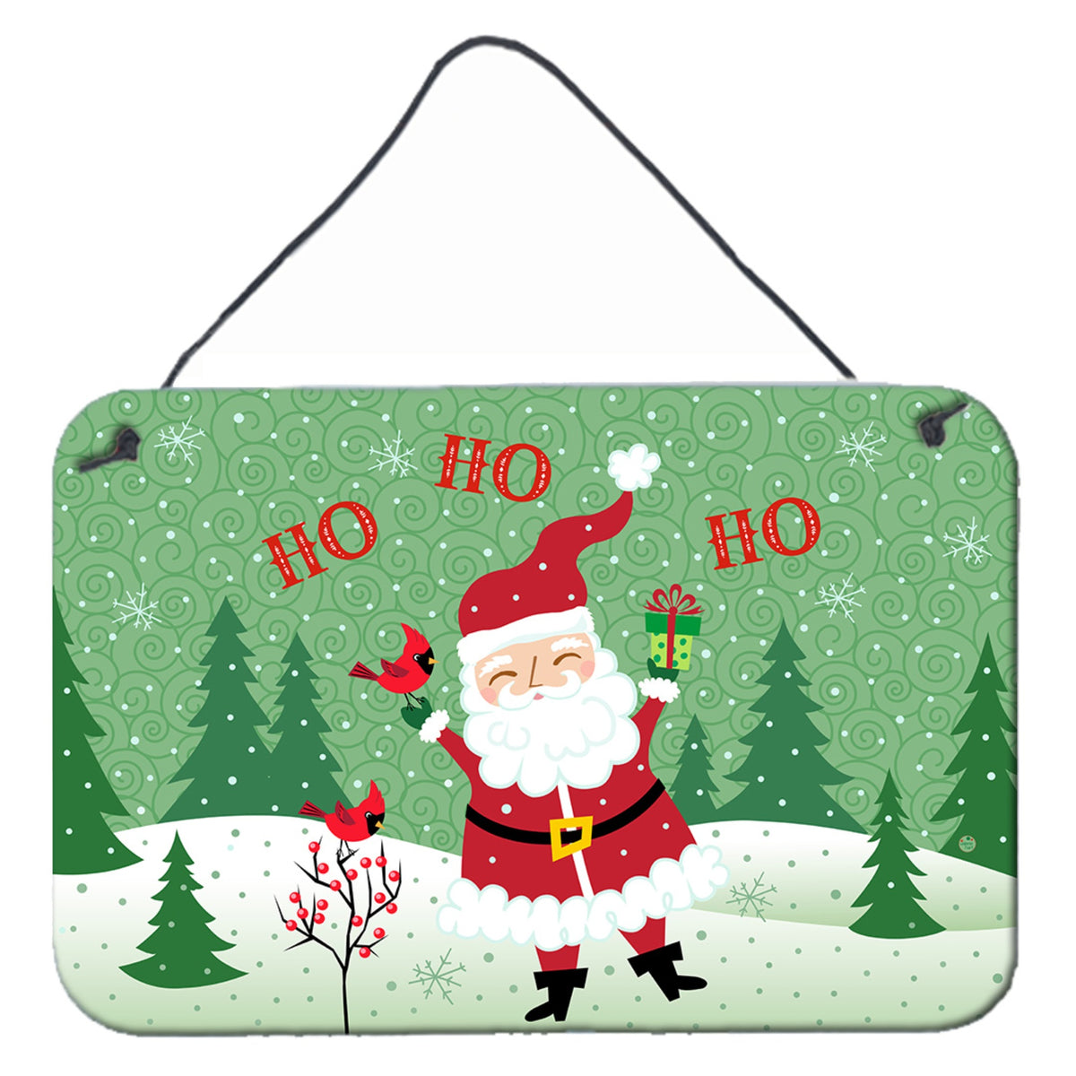 CarolineS Treasures Merry Christmas Santa Claus Ho Wall Or Door Hanging Prints Vha3016Ds812, 8 Inch  Inch  X 12 Inch  Inch , Multicolor