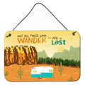 CarolineS Treasures Retro Camper Camping Wander Metal Print, 8 Inch  Inch H X 12 Inch  Inch W, Multicolor