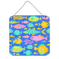 CarolineS Treasures Little Colorful Fishes Wall Or Door Hanging Prints, Multicolor