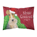 'Caroline'S Treasures Wire Fox Terrier Christmas Fabric Standard Pillowcase, Multicolor'
