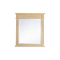 Wood Frame Mirror 32 Inch X 36 Inch In Light Antique Beige