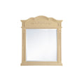 Wood Frame Mirror 32 Inch X 38 Inch In Light Antique Beige