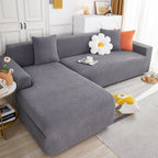 L Shape Couch Covers Stretch Slipcovers Furniture Protector with 1pcs Free Pillowcases