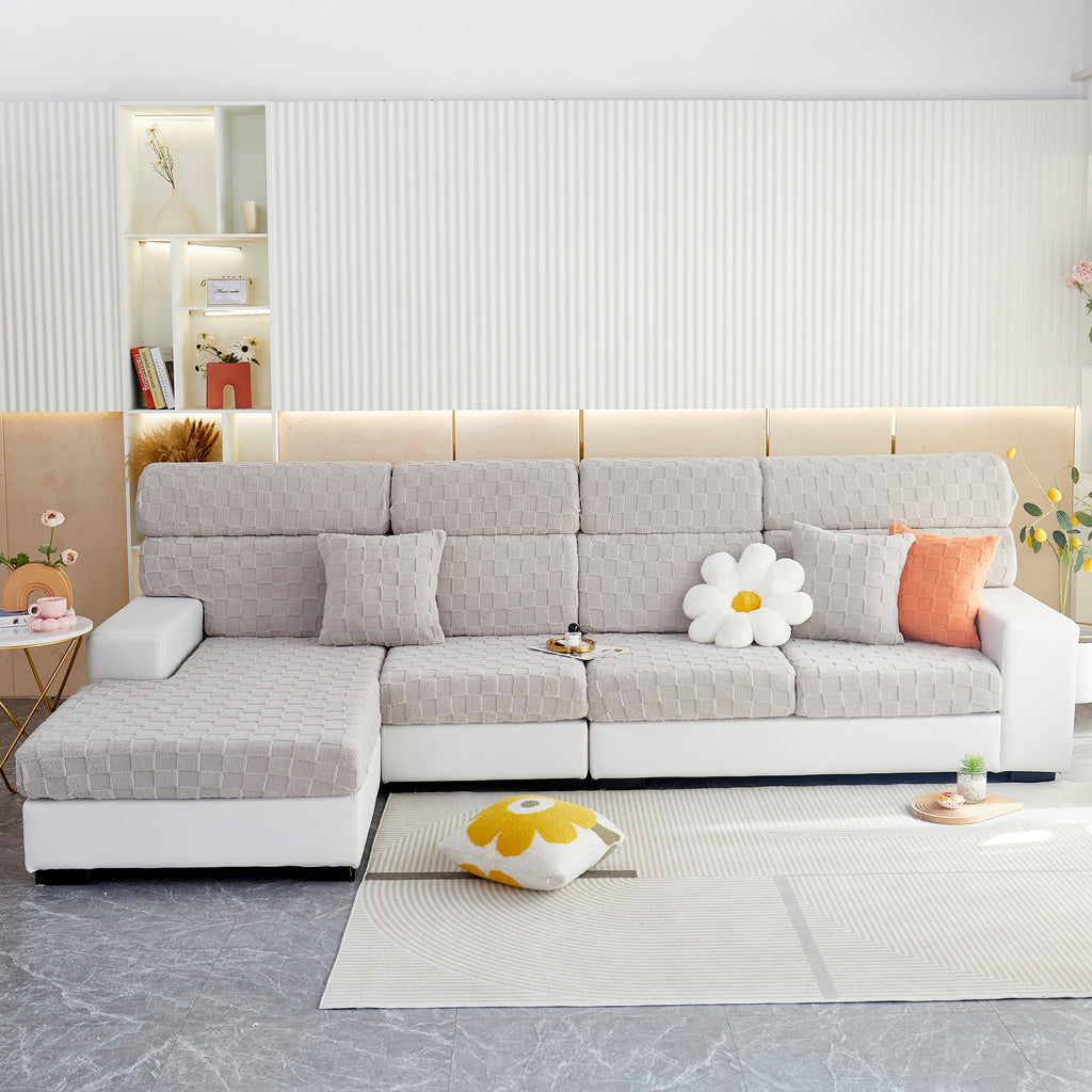 Stretchable Cotton Velvet Sofa Cover Furniture Covers for Pets Slipcovers and Couch Cushion Covers
