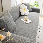 Textured Wave Stretch Sofa Couch Cover, Soft Washable Spandex Furniture Slipcovers