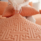 L Shape Sectional Sofa Cover Soft Stretch Furniture Protector Couch Slipcover with 1pcs Free Pillowcases