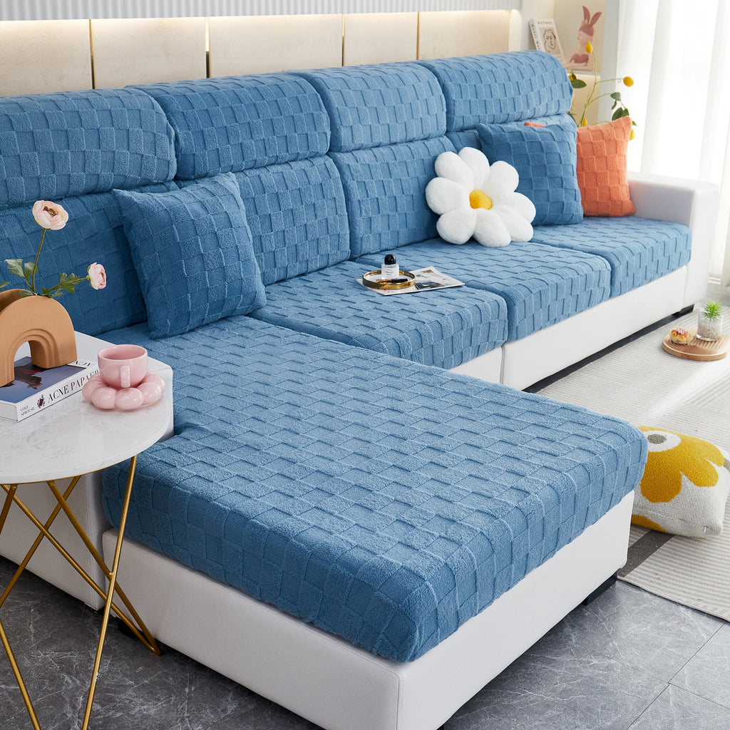 Stretchable Cotton Velvet Sofa Cover Furniture Covers for Pets Slipcovers and Couch Cushion Covers