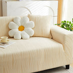 Textured Wave Stretch Sofa Couch Cover, Soft Washable Spandex Furniture Slipcovers