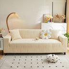 Textured Wave Stretch Sofa Couch Cover, Soft Washable Spandex Furniture Slipcovers