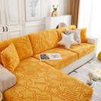 Starry Sky Jacquard Fleece Stretchable Non-Slip Cushion Covers Furniture Covers for L-Shaped Couch
