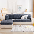 Starry Sky Jacquard Fleece Stretchable Non-Slip Cushion Covers Furniture Covers for L-Shaped Couch