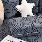 Starry Sky Jacquard Fleece Stretchable Non-Slip Cushion Covers Furniture Covers for L-Shaped Couch