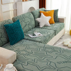Starry Sky Jacquard Fleece Stretchable Non-Slip Cushion Covers Furniture Covers for L-Shaped Couch