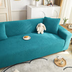 Grid Textured Stretch Sofa Cover, Soft Elastic Slipcover for Couch Protection