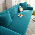 Grid Textured Stretch Sofa Cover, Soft Elastic Slipcover for Couch Protection