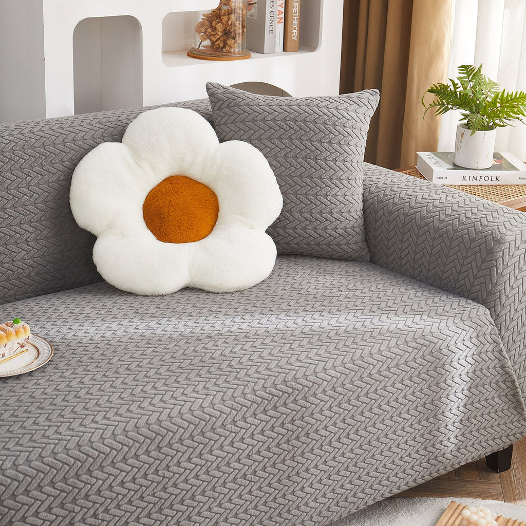 3D Geometric Stretch Sofa Slipcovers Non Slip Pet Friendly Washable Fitted Sofa Covers