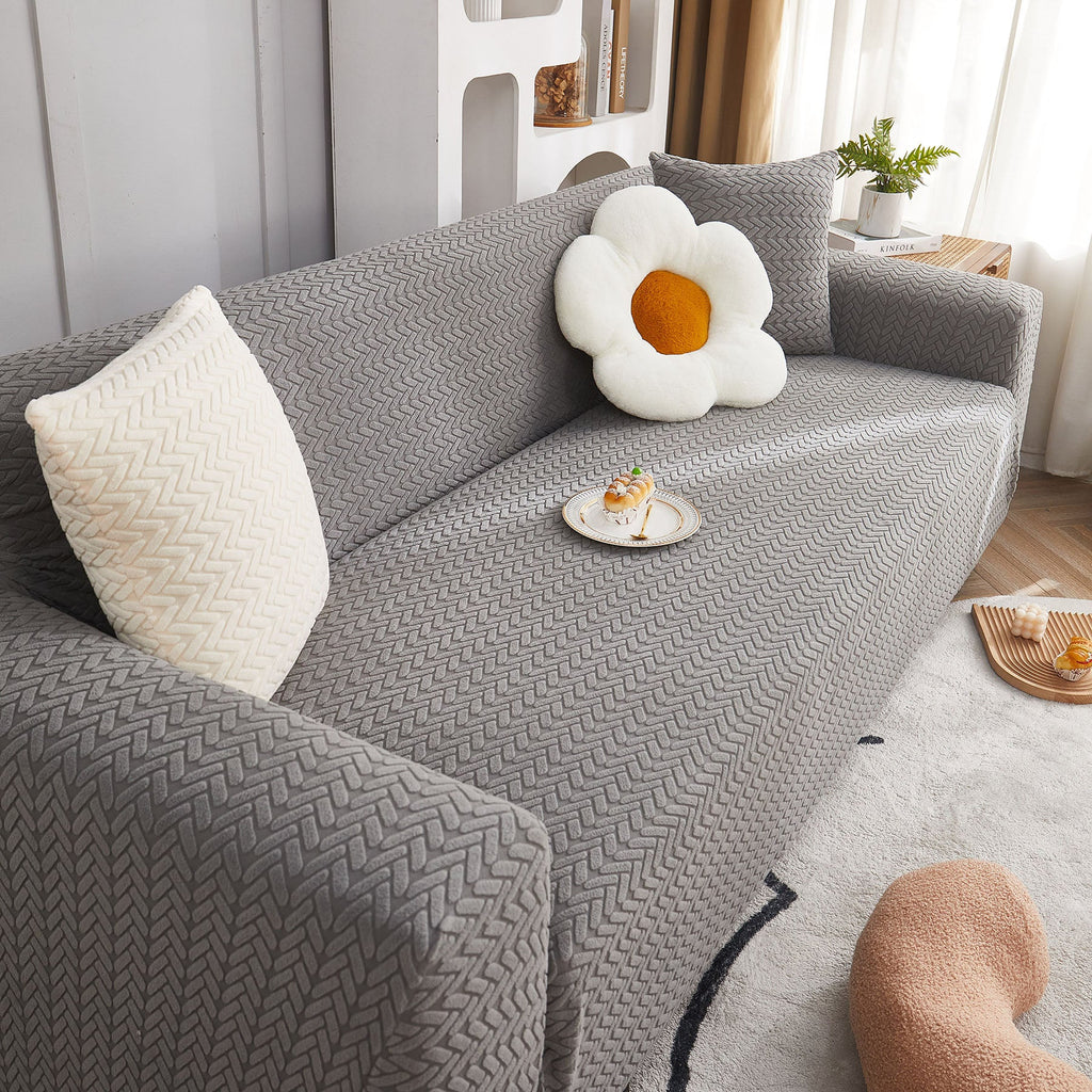 3D Geometric Stretch Sofa Slipcovers Non Slip Pet Friendly Washable Fitted Sofa Covers