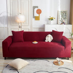 Grid Textured Stretch Sofa Cover, Soft Elastic Slipcover for Couch Protection