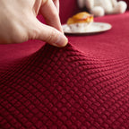 Grid Textured Stretch Sofa Cover, Soft Elastic Slipcover for Couch Protection