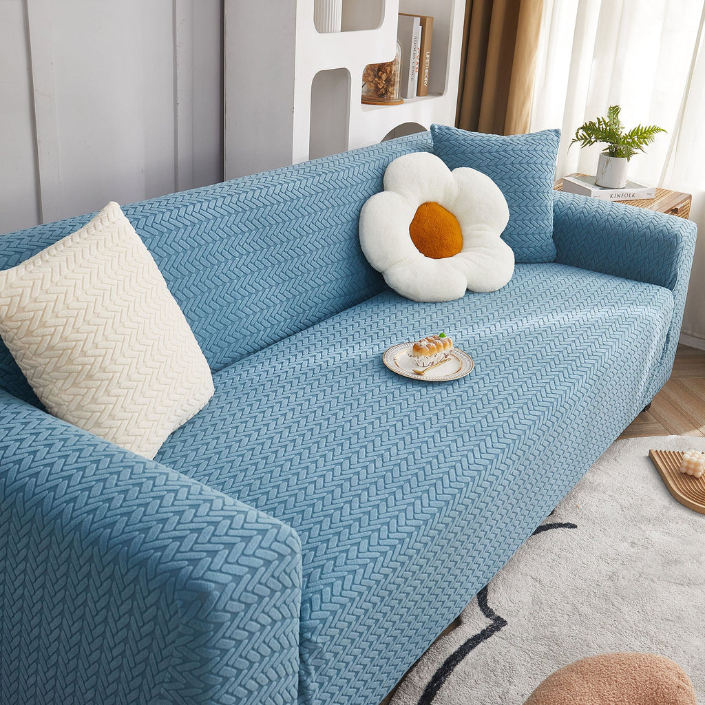 3D Geometric Stretch Sofa Slipcovers Non Slip Pet Friendly Washable Fitted Sofa Covers