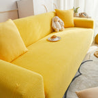 Grid Textured Stretch Sofa Cover, Soft Elastic Slipcover for Couch Protection