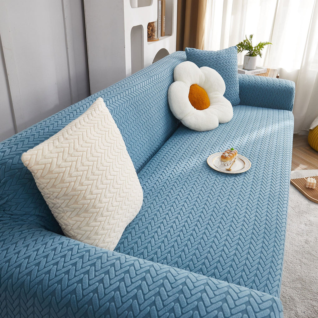3D Geometric Stretch Sofa Slipcovers Non Slip Pet Friendly Washable Fitted Sofa Covers