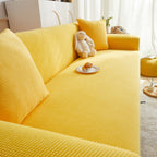 Grid Textured Stretch Sofa Cover, Soft Elastic Slipcover for Couch Protection