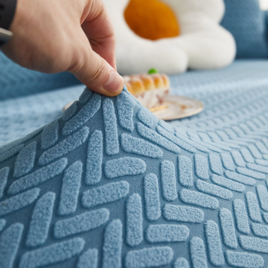 3D Geometric Stretch Sofa Slipcovers Non Slip Pet Friendly Washable Fitted Sofa Covers